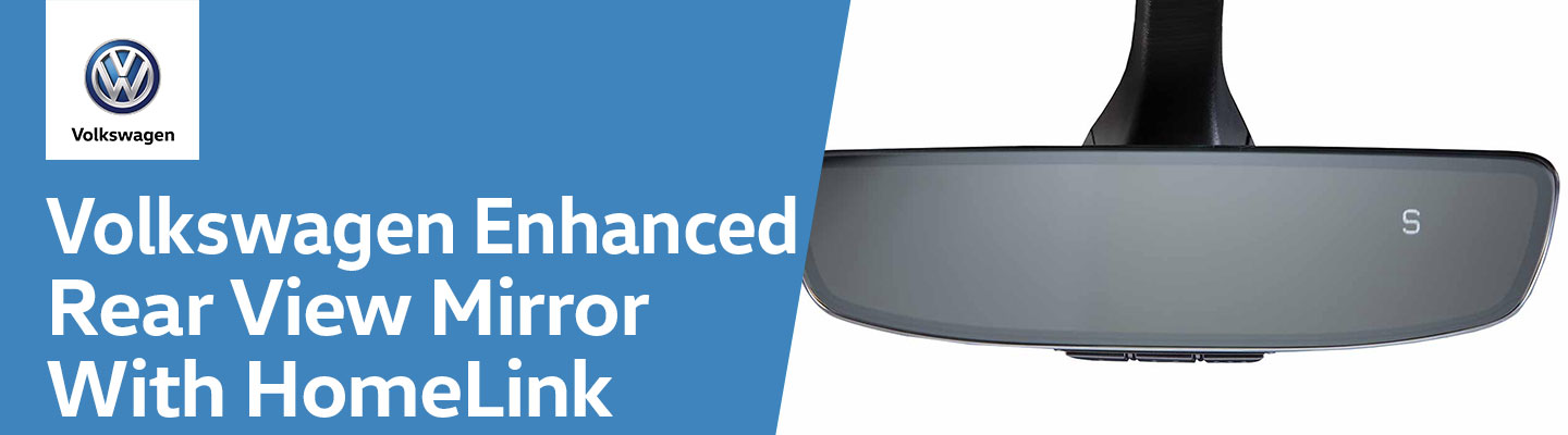 vw enhanced rear view mirror with homelink